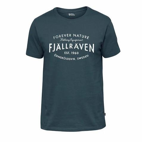 Fjallraven 1960 Logo T-Shirt Navy Singapore For Men (SG-566934)